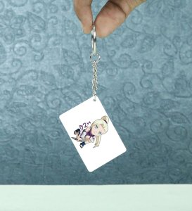 The Mind Transfer Master Ino Yamanaka  Printed White Anime Keychains Pack Of 2