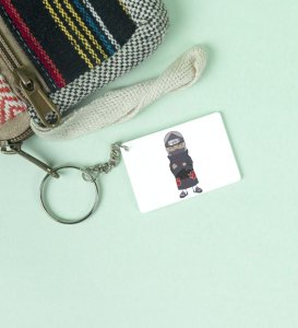 Kakuzu The Master Of Threads  Printed White Anime Keychains Pack Of 2