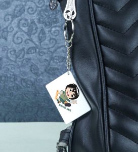 Rock Lee Unyielding Spirit  Printed White Anime Keychains Pack Of 2