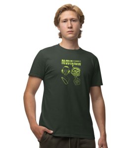 Me And My Homie Green Round Neck Cotton Half Sleeved Men T Shirt with Printed Graphics