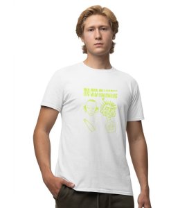 Me And My Homie White Round Neck Cotton Half Sleeved Men T Shirt with Printed Graphics