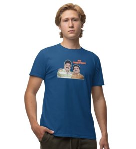 My Firebrigade! Blue Round Neck Cotton Half Sleeved Men T Shirt with Printed Graphics