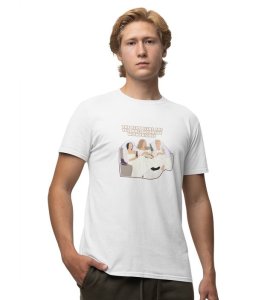 The Best Beers White Round Neck Cotton Half Sleeved Men T Shirt with Printed Graphics