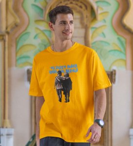 Brotherhood Yellow Round Neck Cotton Half Sleeved Men T-Shirt with Printed Graphics