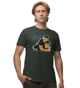 Jaan Bhi Hazir Hai Green Round Neck Cotton Half Sleeved Men T-Shirt with Printed Graphics