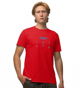 Call Of Peace Red Round Neck Cotton Half Sleeved Men T-Shirt with Printed Graphics
