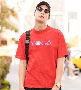 The Cradle Of Power Red Round Neck Cotton Half Sleeved Men T-Shirt with Printed Graphics