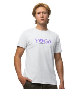 The Cradle Of Power White Round Neck Cotton Half Sleeved Men T-Shirt with Printed Graphics