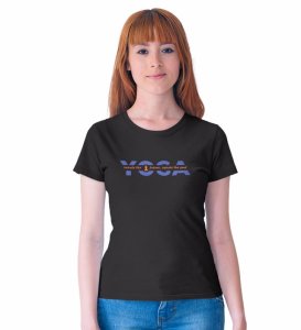 Exhale The Past Black Round Neck Cotton Half Sleeved WomenT-Shirt with Printed Graphics