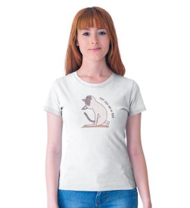 Keep Calm And Do Yoga White Round Neck Cotton Half Sleeved Women T-Shirt with Printed Graphics