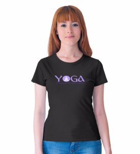 The Cradle Of Power Black Round Neck Cotton Half Sleeved WomenT-Shirt with Printed Graphics