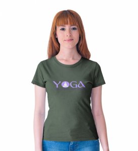 The Cradle Of Power Green Round Neck Cotton Half Sleeved Women T-Shirt with Printed Graphics