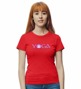 The Cradle Of Power Red Round Neck Cotton Half Sleeved Women T-Shirt with Printed Graphics
