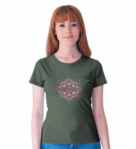 The Space To Grow Green Round Neck Cotton Half Sleeved Women T-Shirt with Printed Graphics