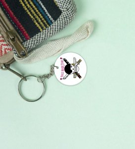The Jolly Roger's Symbol Anime Printed Round Keychains Pack of 2