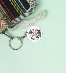 The Surgeon of Death Protects His Rice Cake Anime Printed Round Keychains Pack of 2