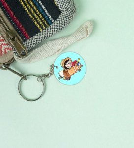 Giant Ice Cream, Bigger Heart Anime Printed Round Keychains Pack of 2