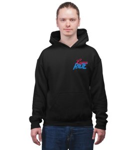 Performance Meets Perfection  HighPower Sports Car Printed Black Hoodie for Men