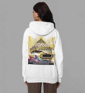 1969 Muscle The Heart of American Performance Printed White Hoodie for Women
