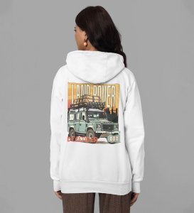 All-Terrain Mastery: Where Power Meets Precision Printed White Hoodie for Women