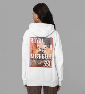 Classic Looks, Unforgettable Rides Printed White Hoodie for Women