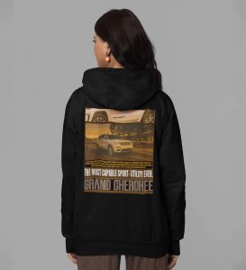 Explore the Outdoors Premium Off-Road SUV Printed Black Hoodie for Women
