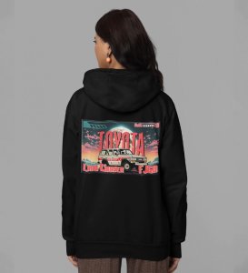 Iconic Off-Road SUV: Built for the Road Less Traveled Printed Black Hoodie for Women