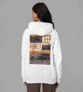 The King of the Trails 4x4 Adventure Vehicle Printed White Hoodie for Women