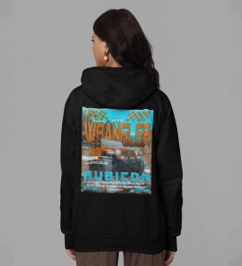 Unstoppable Off-Road Power 4x4 Adventure Vehicle Printed Black Hoodie for Women