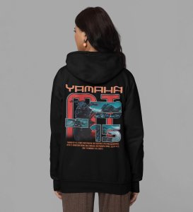 Urban Power Meets Style Printed Black Hoodie for Women
