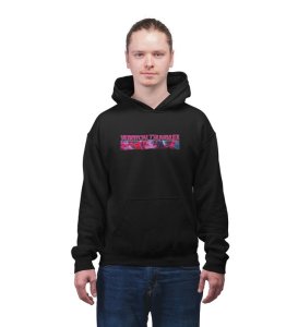 Burning Eyes Unyielding Flame Within Cotton Black Hoodie for Men