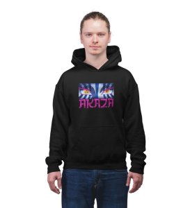 Reflective Eyes Legacy of Power Cotton Black Hoodie for Men