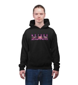 Silent Strength Fierce Eyes in Focus Cotton Black Hoodie for Men