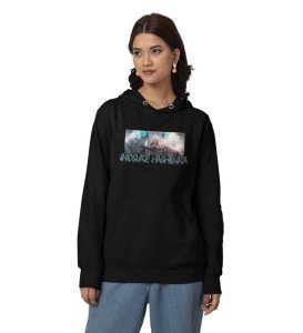 Eyes of the Wild Beasts Strength Cotton Black Hoodie for Women