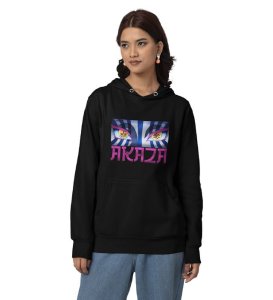 Reflective Eyes Legacy of Power Cotton Black Hoodie for Women