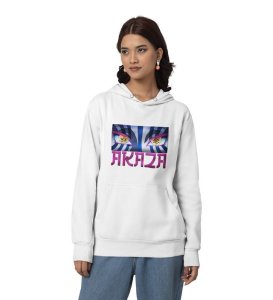 Reflective Eyes Legacy of Power Cotton White Hoodie for Women