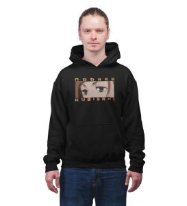 Daring Eye Fearless Adventurer Cotton Black Hoodie for Men