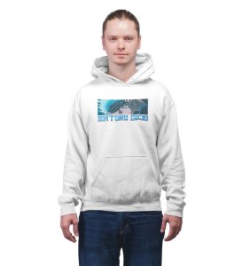 Playful Eye Visionary Power Cotton White Hoodie for Men