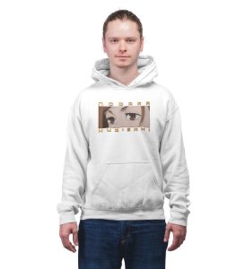 Daring Eye Fearless Adventurer Cotton White Hoodie for Men