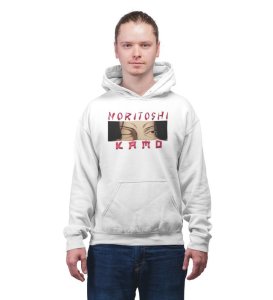 Reflective Eyes Brilliant Thinkers Mind Cotton White Hoodie for Men