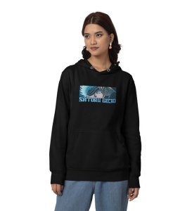 Playful Eye Visionary Power Cotton Black Hoodie for Women