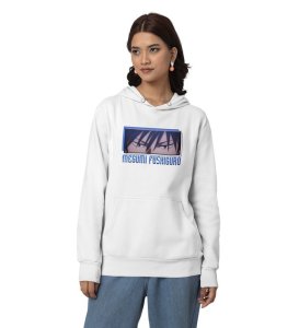 Eyes That Carry Silent Guardians Duty Cotton White Hoodie for Women