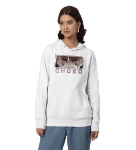 Reluctant Hero Full of Determination Cotton White Hoodie for Women