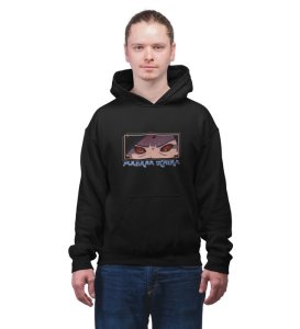 Eyes of Determination Forged by Adversity Cotton Black Hoodie for Men