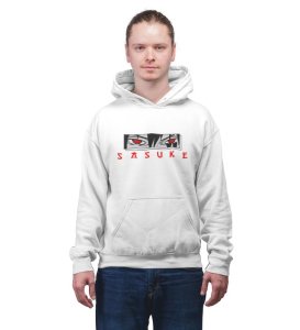 Eyes That Hold Justices Resolve Cotton White Hoodie for Men
