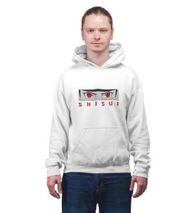 Eyes That Reflect Ultimate Sacrifice Cotton White Hoodie for Men