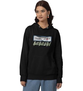Watchful Eye Master Strategists Focus Cotton Black Hoodie for Women