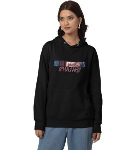 Adventurer Eye Determined and Bold Cotton Black Hoodie for Women