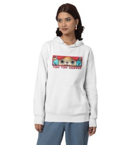 Brave Hero Eye Indomitable Spirit Cotton White Hoodie for Women