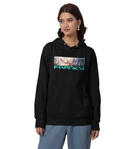 Eyes That Reflect Unyielding Strength and Will Cotton Black Hoodie for Women